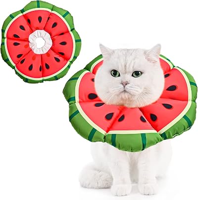 Avont Watermelon Soft Adjustable Cat Cone Collar Size Small
