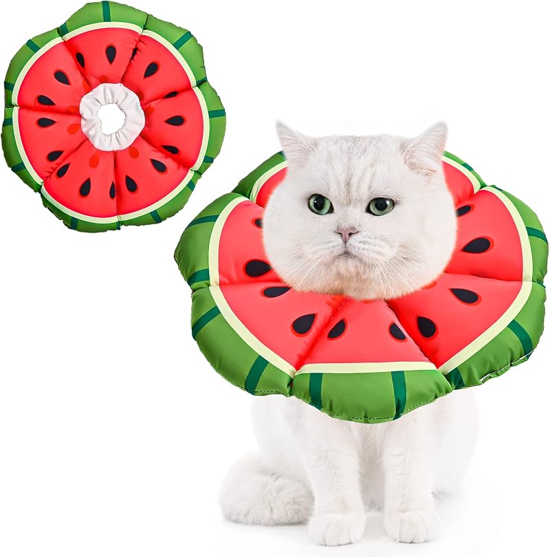 Avont Watermelon Soft Adjustable Cat Cone Collar Size Small