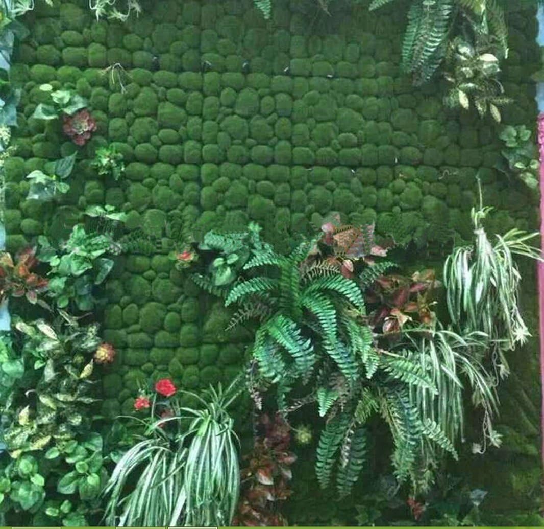 Artificial Moss Panel Faux Moss Mat Fake turf Synthetic Lawn Home Garden Craft Green Decoration (12, Dark Green 30X50cm)