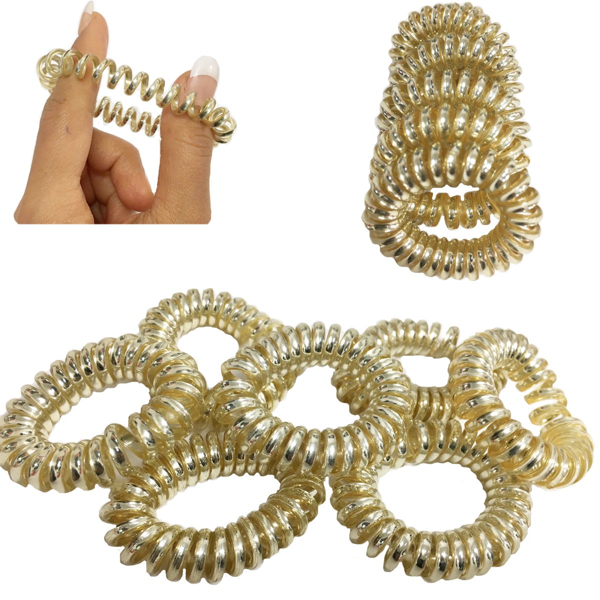 Spiral Plastic Coloured Hair Band Hairband Bobble Stretchy Toggle