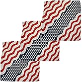 Motique Accessories Set of 3 Large Cotton Bandanas -Wavy American Flag