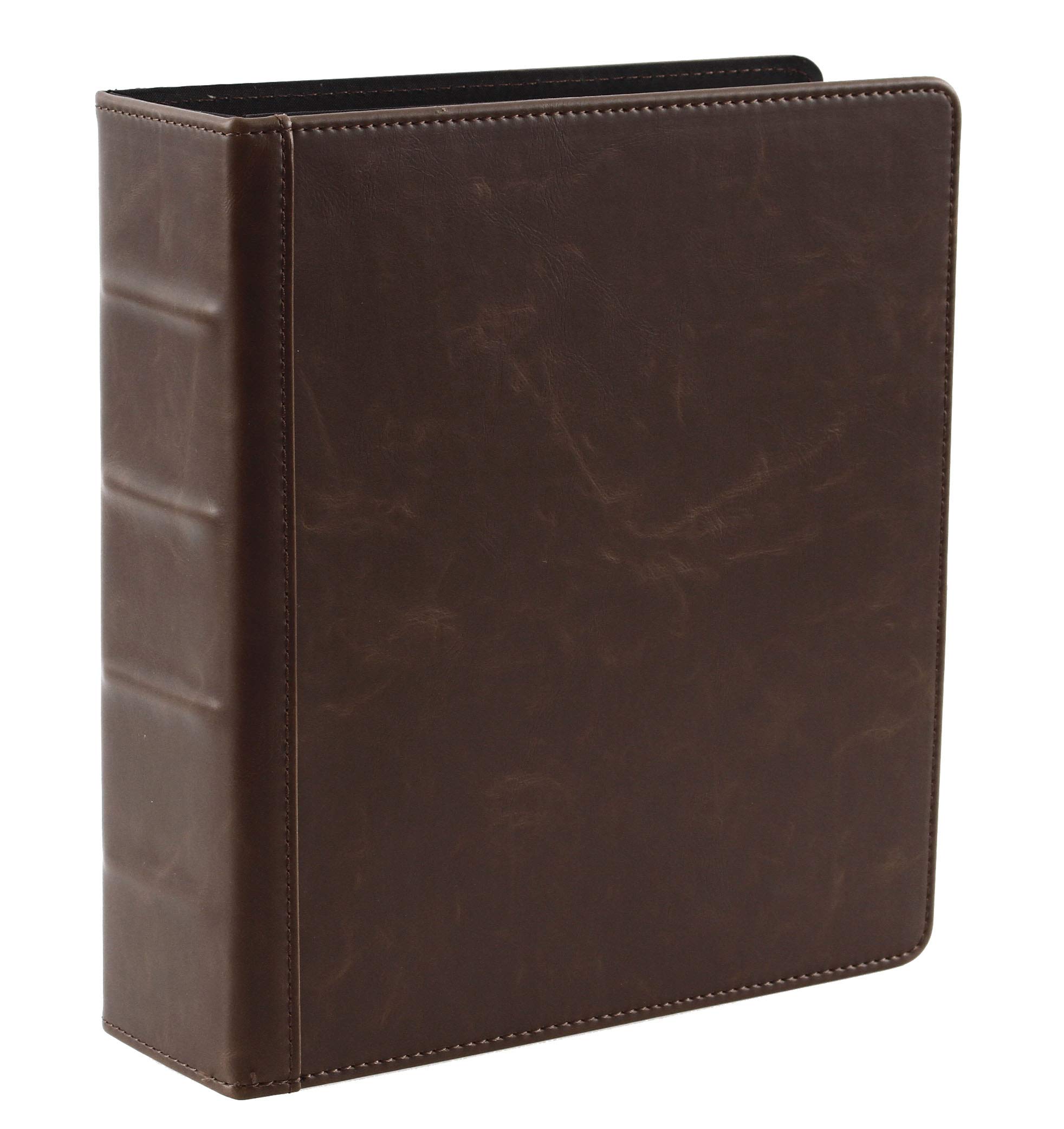 2Fold Mini 2 inch 3 Ring Binder 9.4" x 8.5" - Vintage PU Leather Small Three Ring Binder - Fits 5.5 x 8.5 Paper - Organizer, Wedding Planner, Recipe or Refillable 5.5 x 8.5
