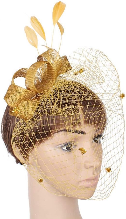 gold wedding hat