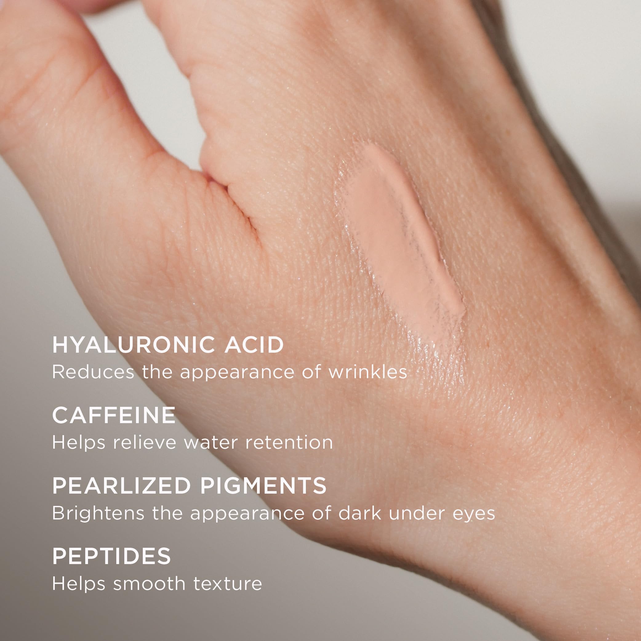 COLLEEN ROTHSCHILD Illuminating Tinted Eye Cream | Instant Brightening Effect | Nourishes & Targets Dark Circles | With Hyaluronic Acid, Caffeine, Pearlized Pigments & Peptides (0.5 fl oz)