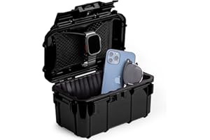Evergreen 58 Waterproof Dry Box Protective Case - Travel Safe/Mil Spec/USA Made - for Cameras, Lenses, Phones, Pistols, First Aid, Boating, Water Sports, Tacklebox, Ammo Can, Deck Boxes