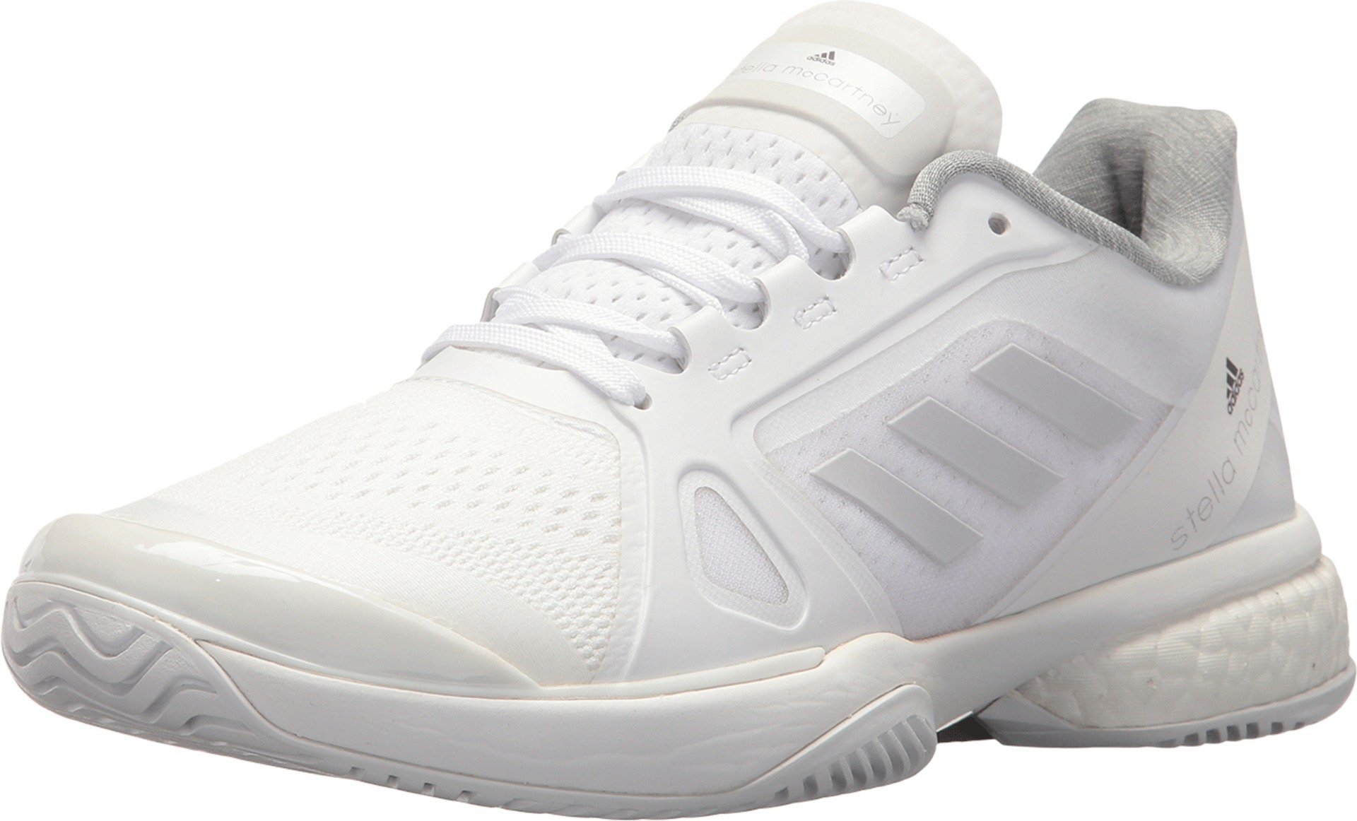 Adidas Women's Asmc Barricade Boost 2017 Tennis Shoe, White/Solid
