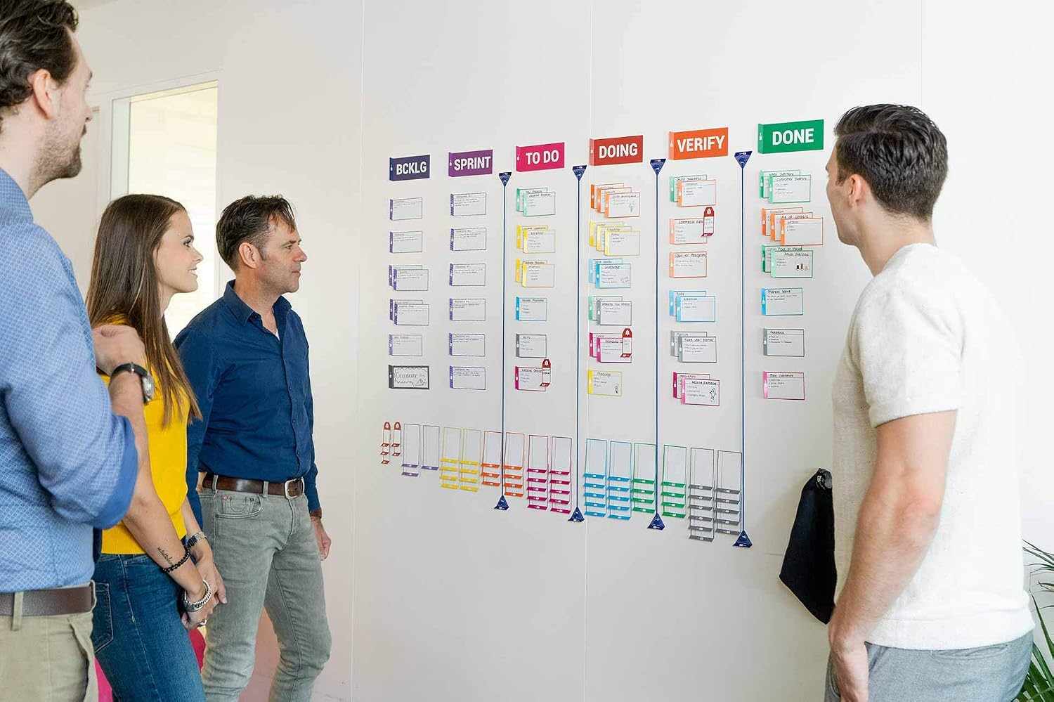 PATboard Scrum and Kanban Board PATlane Column Dividers - Set of 4 Adjustable Column Separators - Image 5