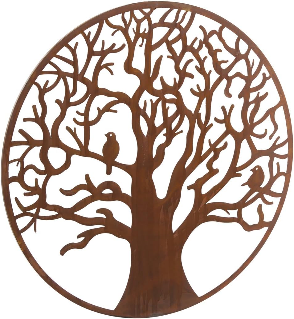 Wonderful Rustic Round Steel Garden Metal Tree Screen 1m diameter - ideal as a screen or wall mounting and for climbing plants!