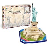 Statue of Liberty 3D Puzzle, 32-Piece NYC Landmark Building Model Kit | Realistic Replica, No Glue, Educational Hands-On Building Experience With a Display-Worthy Result for Desks and Shelves
