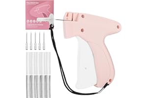 Fonwill Clothing Label Gun,Standard Retail Price Tag Labeling Gun Kit,Having 5 Needles, 1000 Micro Fasteners,Suitable for Store,Warehouse,Consignment,Yard Sale,etc.(Pink-1)