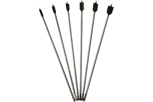 Professional EZ Travel Collection 6-Pack Wood Spade Paddle Boring Drill Bits (16inches Long)