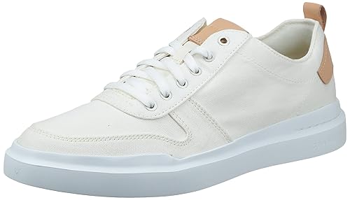 Cole Haan mens Grandpro Rally Canvas Court Sneaker, Ivory/Natural, 9 Wide US