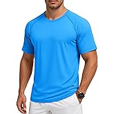 MAGCOMSEN Men's Short Sleeve UPF 50+ Sun Protection Shirts Quick Dry Athletic T-Shirt Hiking Running Swimming Rash Guard