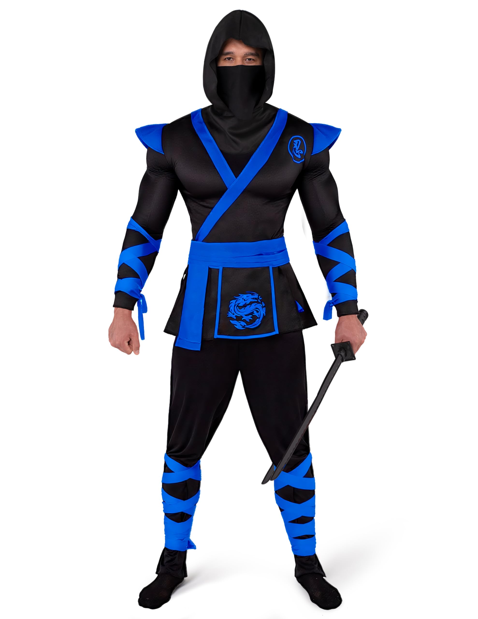 Photo 1 of Spooktacular Creations Men Ninja Costume, Halloween Costume Adult Ninja for Halloween Cosplay Party -XL