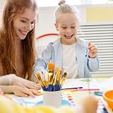 Halobios 25 Pcs Paint Brushes Set for Acrylic Watercolor Oil Children Beginners view 4