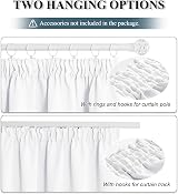 PONY DANCE Thermal Curtains Lining White 90x90 Two Panels Pencil Pleat view 6