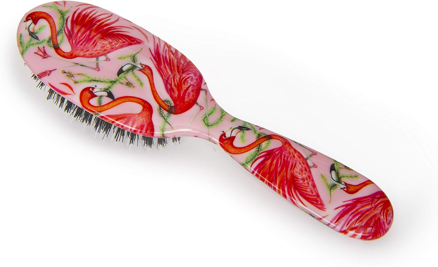 Rock & Ruddle Natural Mixed Boar Bristle Hair Brush for Women and Kids (Small/Travel Size, 17.5cm)