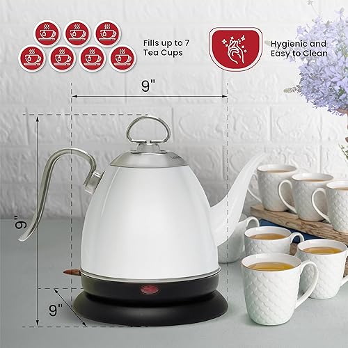 Chantal Mia Electric Kettle, 32 oz (White) in Oman Whizz