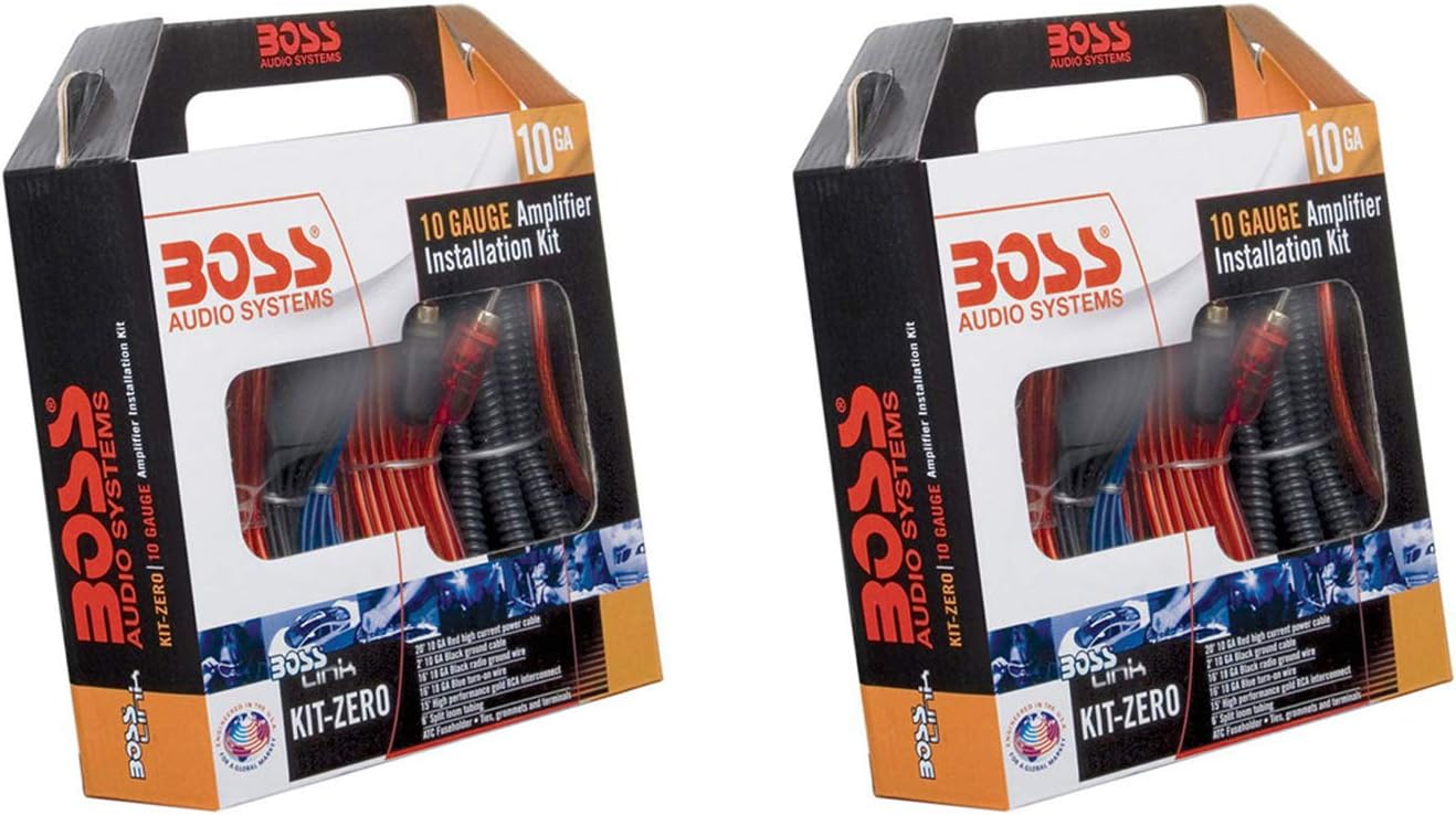 Amazon Com Boss Audio Car Amplifier Sound System 10 Gauge Wiring Installation Kit 2 Pack Car Electronics