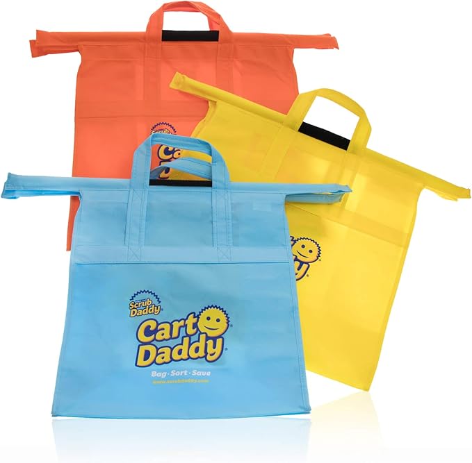 Scrub Daddy Cart Daddy Reusable Shopping Bag System Set of 3 Color