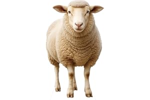 DP BOUTIQUE Sheep 3FT Life Size Cardboard Cutout, Safari Theme Decoration, Animals Standup for Events, Party, Photography Props, 1 PC