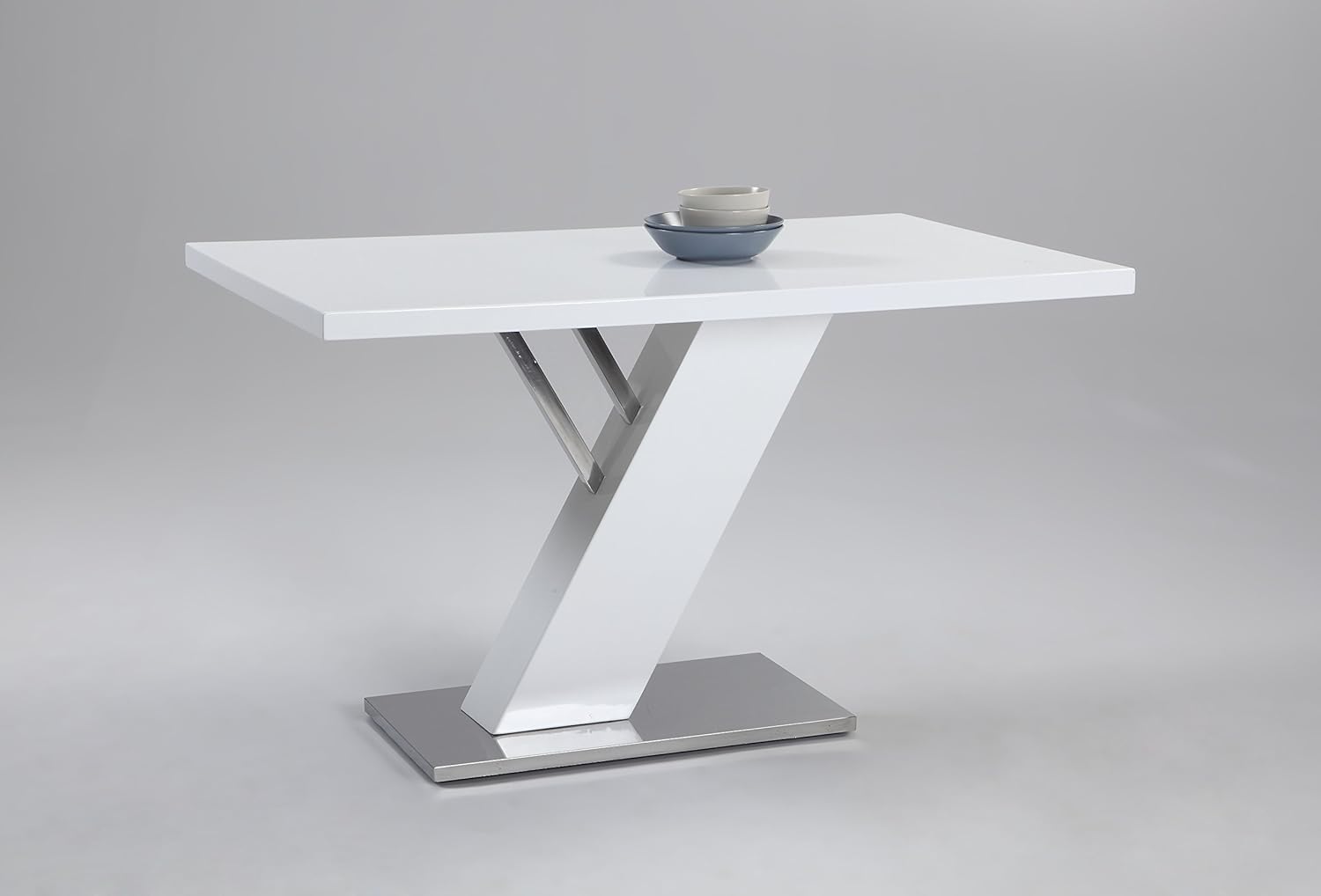 Milan Lillian Gloss White Modern Design Dining Table - Tables