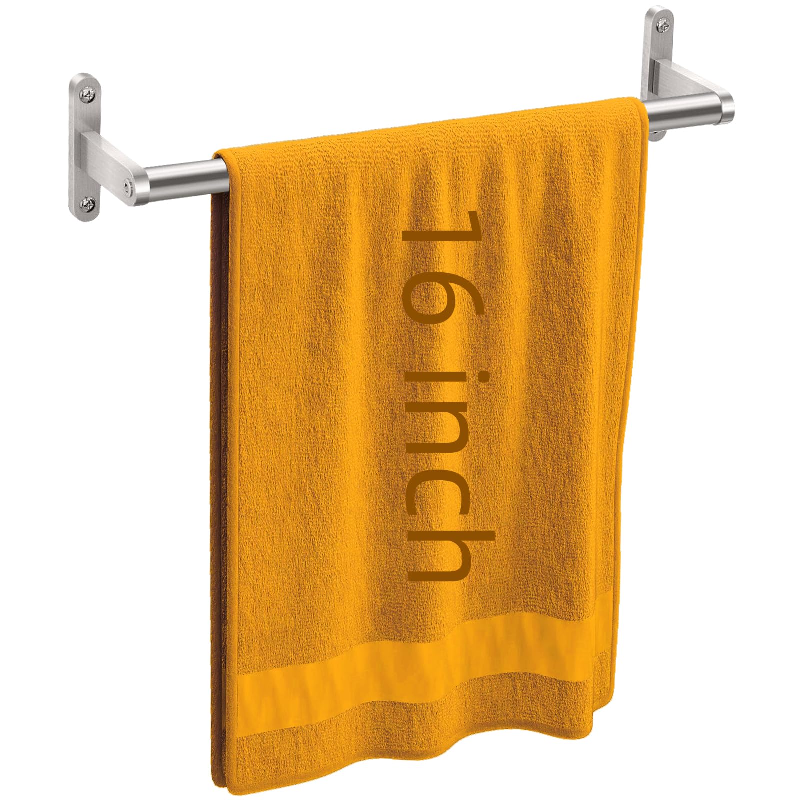 Photo 1 of 16 Inch Bathroom Towel Bar, KLJKPA Towel Racks for Bathroom Wall Mounted, Stainless Steel Heavy Duty Modern Single Towel Bar Holder, Brushed Nickel