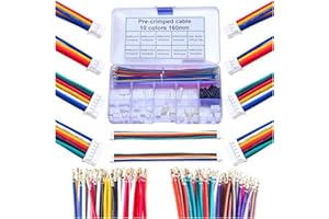 2.0mm Pitch JST-PHD 2.0 Female Connector with 22AWG Pre-Crimped Cables,Dual Row Without Lock PH 2.0mm 2 * Female Housing