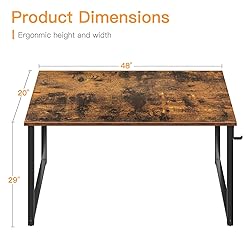 Coleshome 48 Inch Computer Desk, Modern Simple