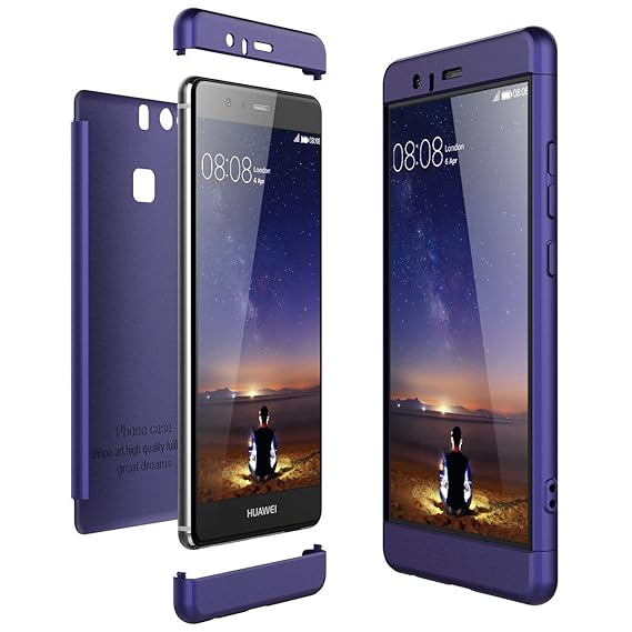 für Huawei P9 Hülle, Handyhülle 3 in 1 Ultra-dünne Anti-Kratzer Hard PC case Covers mit Stoßfänger Anti-Rutsch Matt für P9 p9