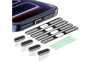 USB C Dust Plug,USB C Port Cover Type C Charging Port Plug Cover Speaker Dust Cover,Accessories for iPhone 17 Pro Max (Black,