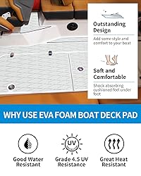 OCEANBROAD Self-Adhesive 96''x38'' Boat Flooring