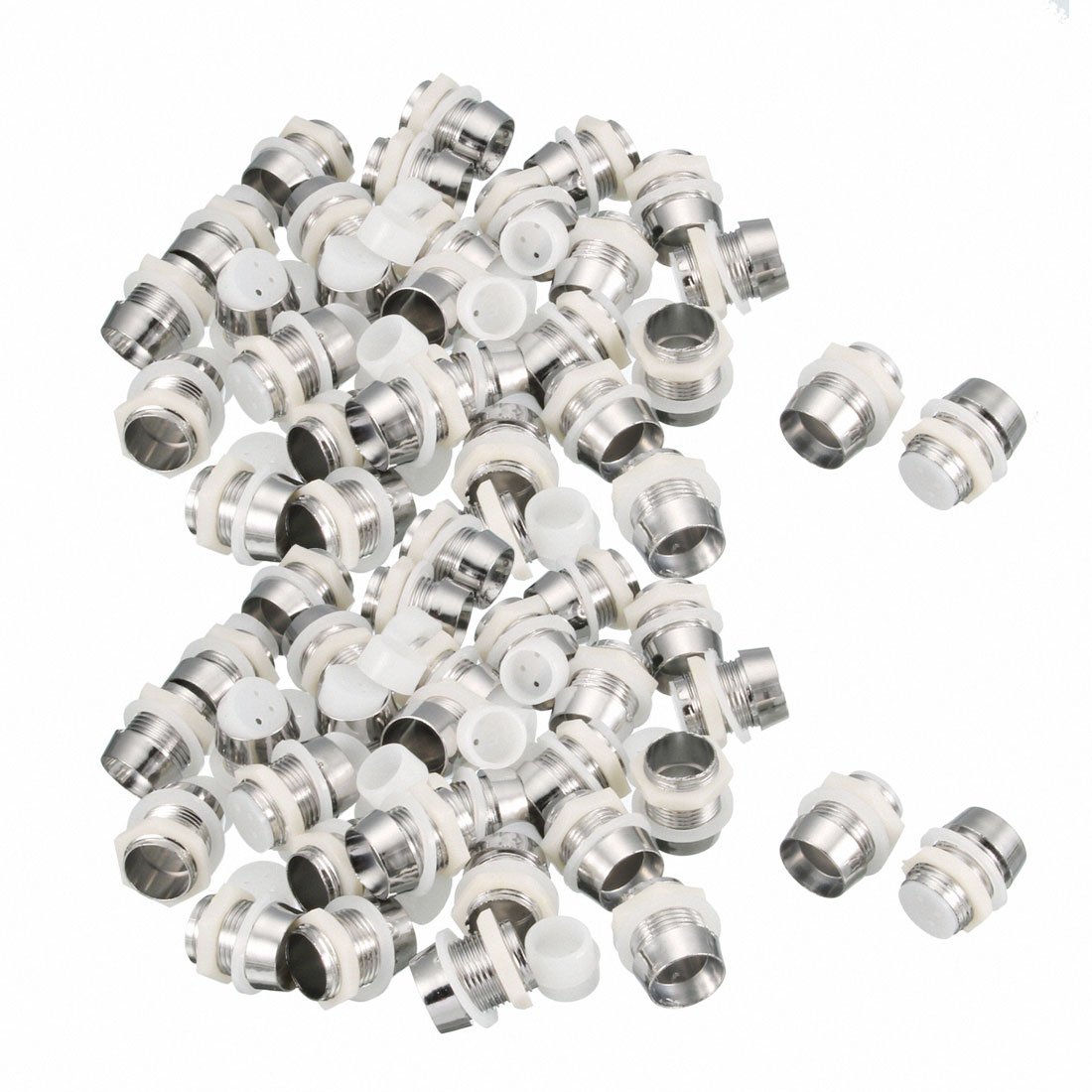 sourcing map 50pcs 10mm LED Lamp Holder Light Bulb Socket Plastic Chrome Plated for Light-emitting Diode Lighting