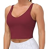 THE GYM PEOPLE Womens' Sports Bra Longline Wirefree Padded with Medium Support