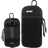 ONETIGRIS Backpack Strap Pouch, MOLLE Phone Holster for Backpack &amp; Belt | 1000D Nylon, Fits iPhone 17 Pro Max &amp; Galaxy S25 Ultra, Holds 2 Large Phones Without Cases for Hiking, Cycling &amp; Travel
