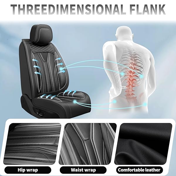 CONJIE FIT PRIUS CAR SEAT COVERS FOR TOYOTA PRIUS 2001-2025 2026 -FULL SET PREMIUM LEATHER, WATERPROOF, BREATHABLE，ALL-WEATHER SEAT CUSHION PROTECTO & AIRBAG COMPATIBLE, 5-SEATS ALL BLACK