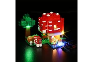 Rorliny LED Light Kit for Lego 21179 The Mushroom House Building Kit – Creative Light Set, Lights Only, No Model Set