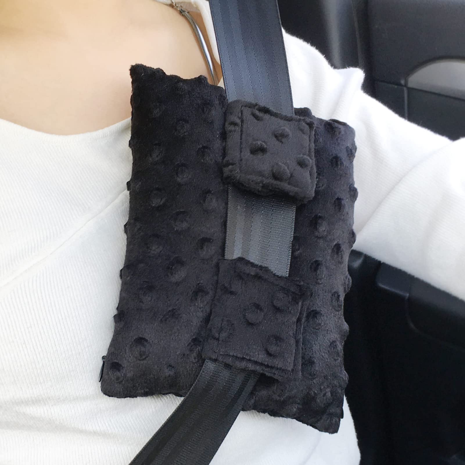 Photo 1 of BNRendles Pacemaker Pillow Chemo Port Pillows for Mastectomy, Open Heart Surgery Recovery Gifts Breast Cancer Bypass Post Surgery Cushion, Minky Dot Black