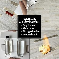 AULIGET 2 Sheets Faux Stone Peel and Stick