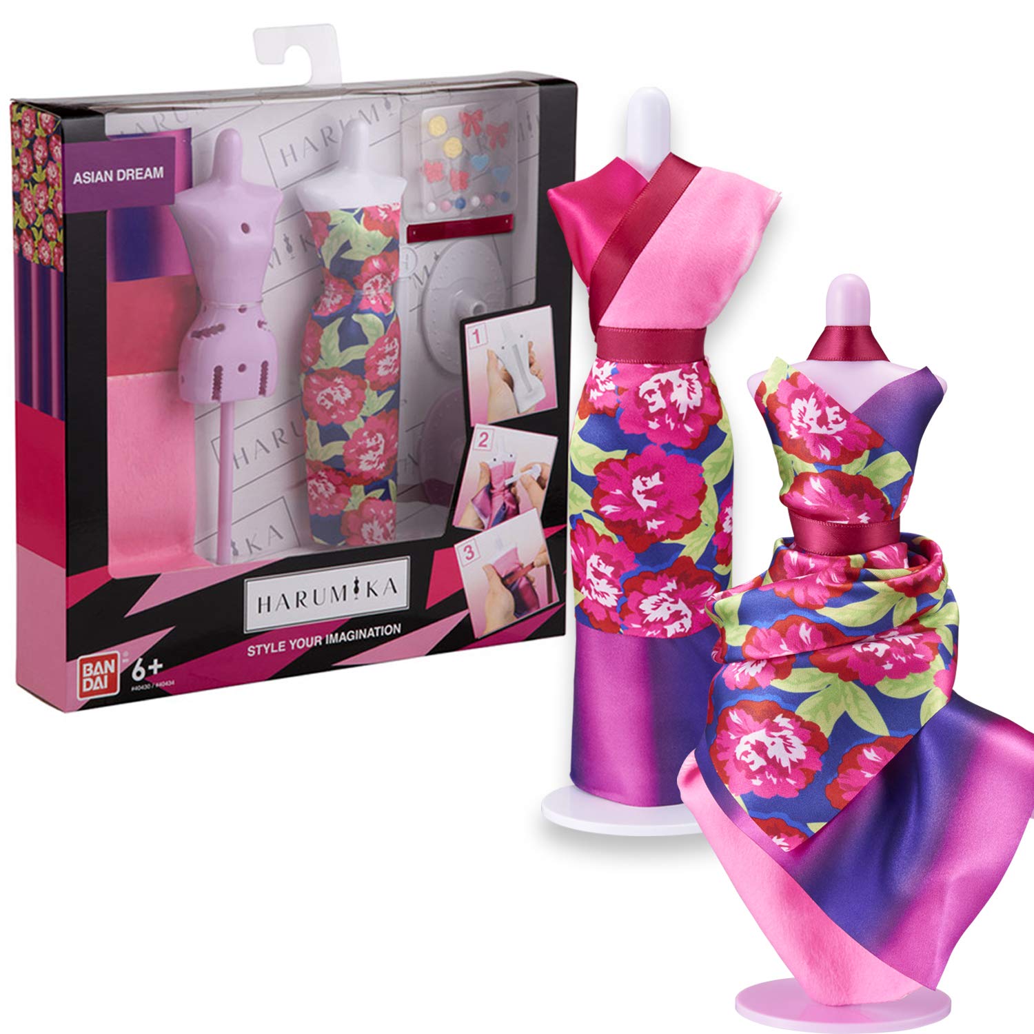 Bandai Harumika 40434 Deluxe Designer Set - Asian Dream Theme - Craft Set - Create Your Own Fashion Without Needle and Thread
