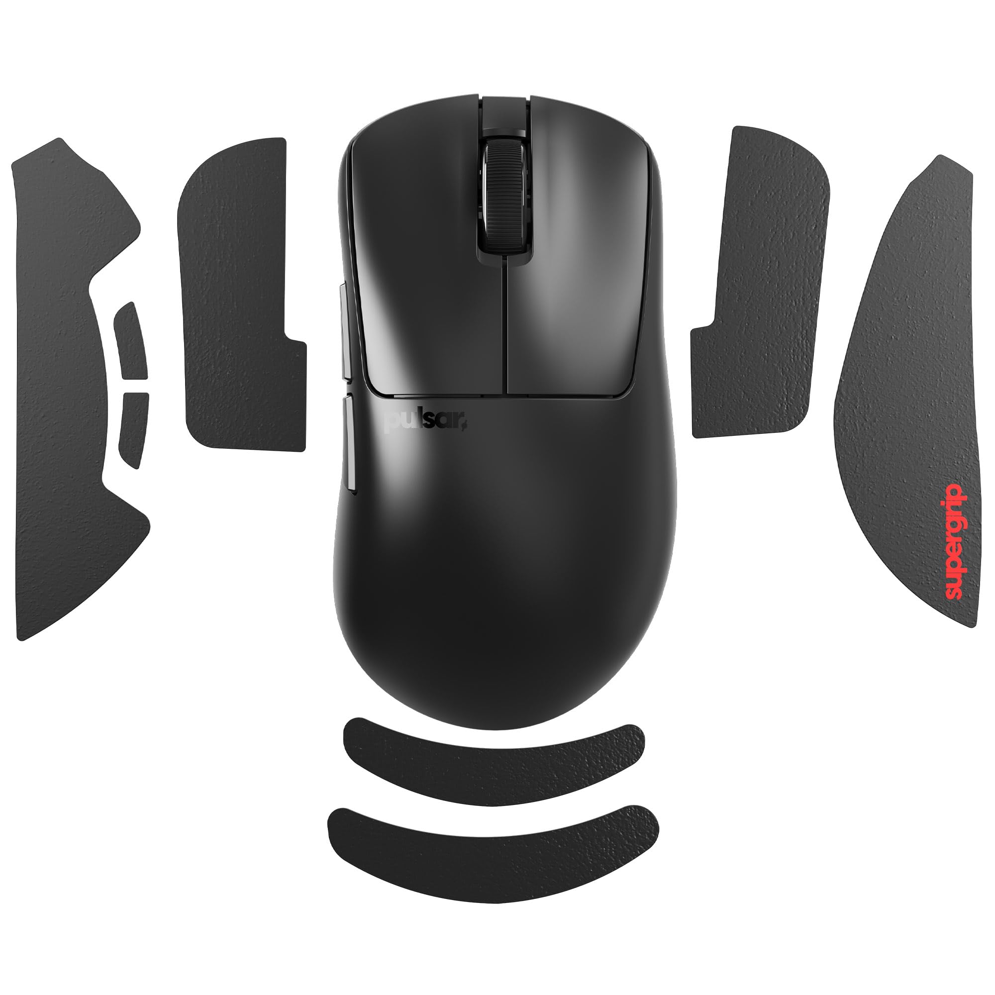 Photo 1 of Pulsar Gaming Gears SUPERGRIP Griptape Set for Xlite V3, ES V3 Medium Sweat Absorbing High Performance Anti Slip 3M Adhesive no Residue Mouse Grip Tape Ultra-Thin 0.5mm (0.02in)