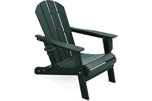 LOUNZY Folding Adirondack Chair, Green
