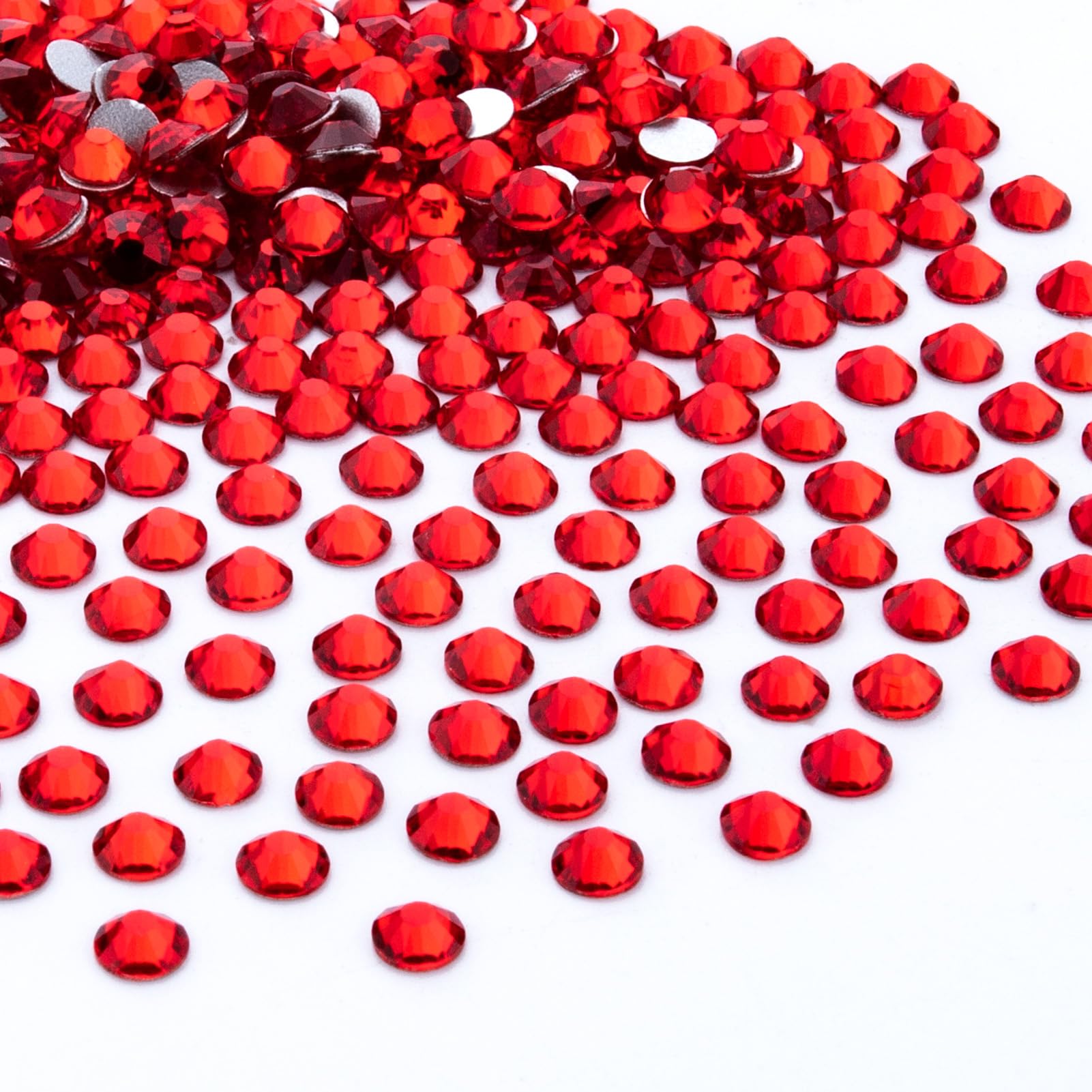 Photo 1 of 1440Pcs Ruby Red Crystal Rhinestones,Glass Flatback Rhinestones Gemstones for Nail Face Makeup Art Crafts Clothes Decoration - (SS20,4.8mm,Ruby Red)