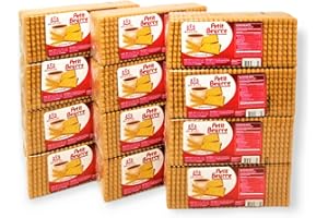 Belevini Petit Beurre Healthy and Tasty Vanilla Biscuits 185g each, with Rich Flavor and 100% Natural, No Preservatives and Artificial Coloring, and Non-GMO Pack of 12