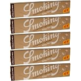 Smoking Brand Thinnest Brown Unbleached King Size (110mm) Cigarette Rolling Paper - Pack of 5