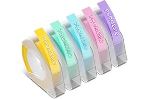 Embossing Label Tapes Replacement for Dymo Label Maker Refills, 3/8 Inch 3D Plastic Label Maker Tape for Dymo Organizer Xpres