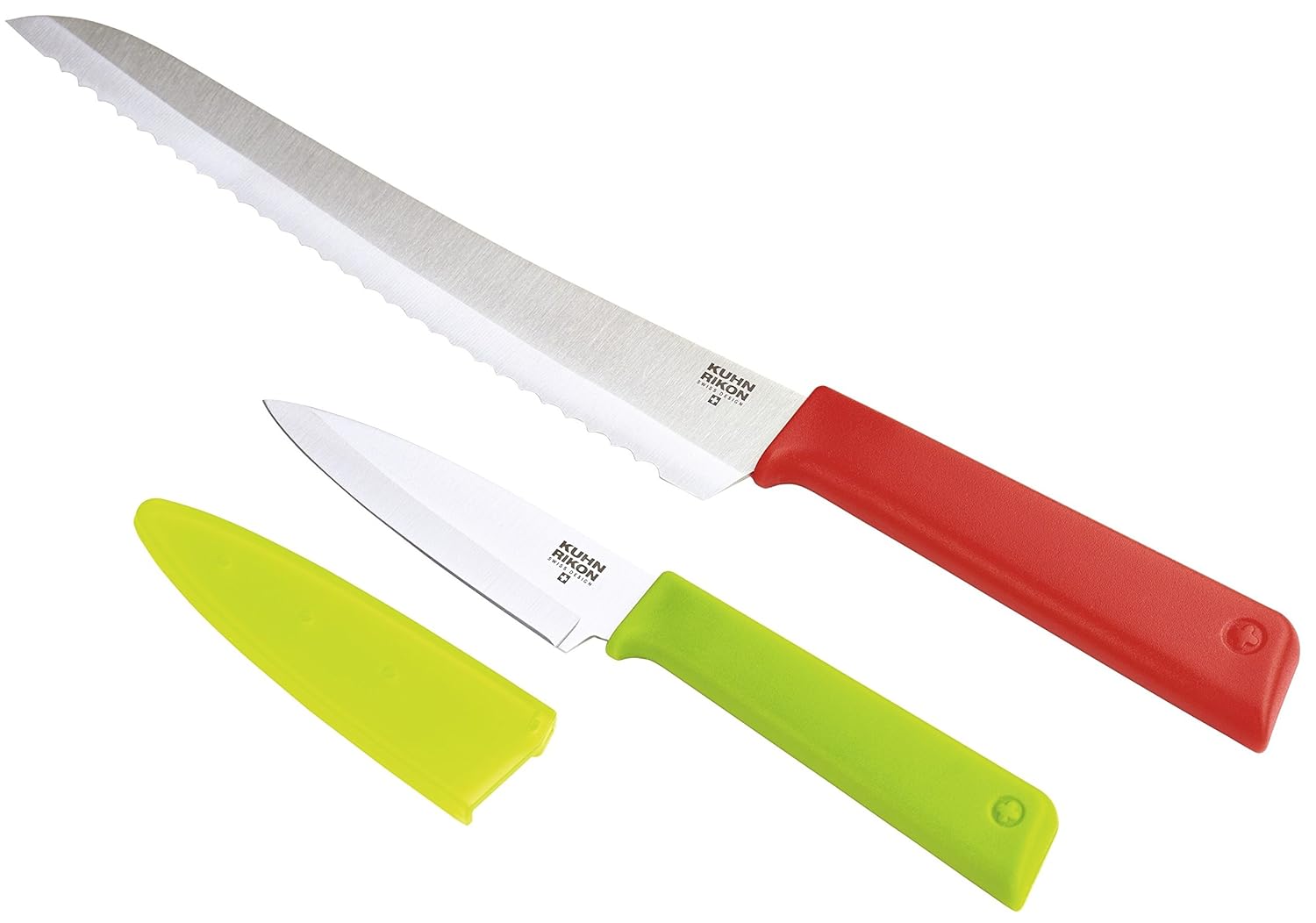 Kuhn Rikon "Colori+ Classic" Paring And Bread Knife Set, Stainless