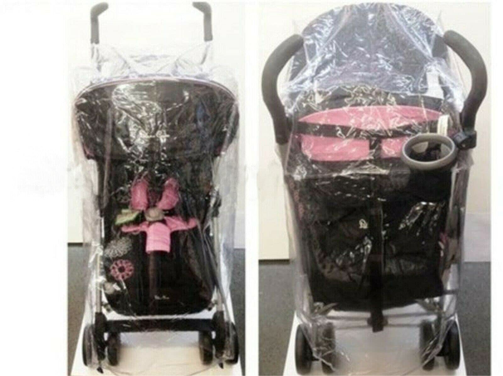 1Stopbabystore New Universal Stroller RAIN Cover to fit Silver Cross pop, XLR, XT, Quest, Truimph, Hauck Turbo Toro CHICCO LITEWAY RAINCOVER FIts Most pushchairs with Hood