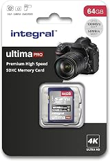 Integral 64GB SD Card U3 V30 4K Ultra HD 100MB/s Read 50MB/s Write High Speed