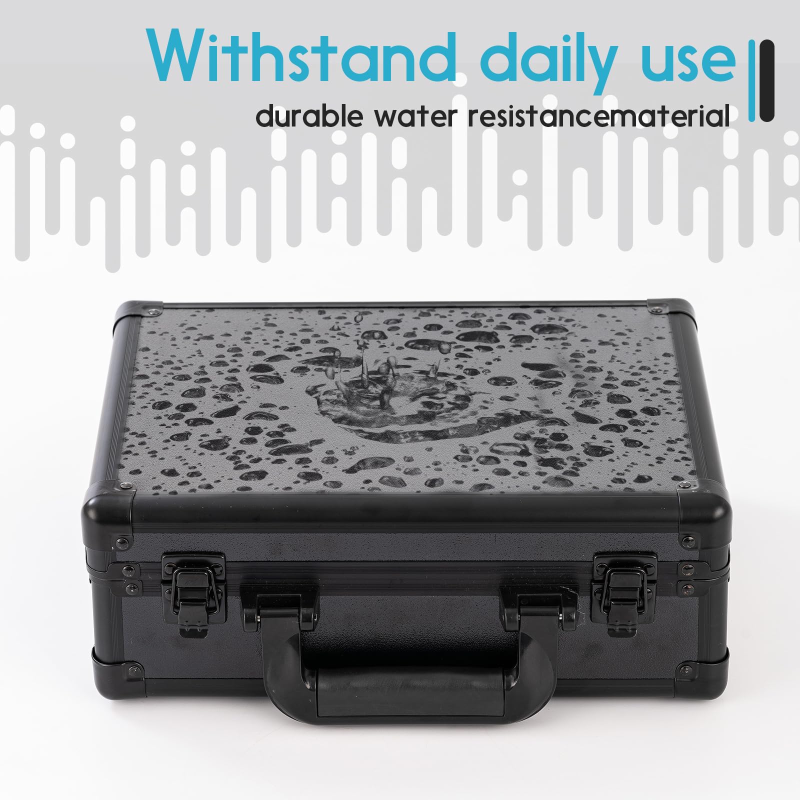 Comlly Metal Watch Box, 9-Slot Watch Case, Removable Watch Pillows, Watch Box Organizer, Gift for Loved Ones, Black aluminum，Christmas Gifts